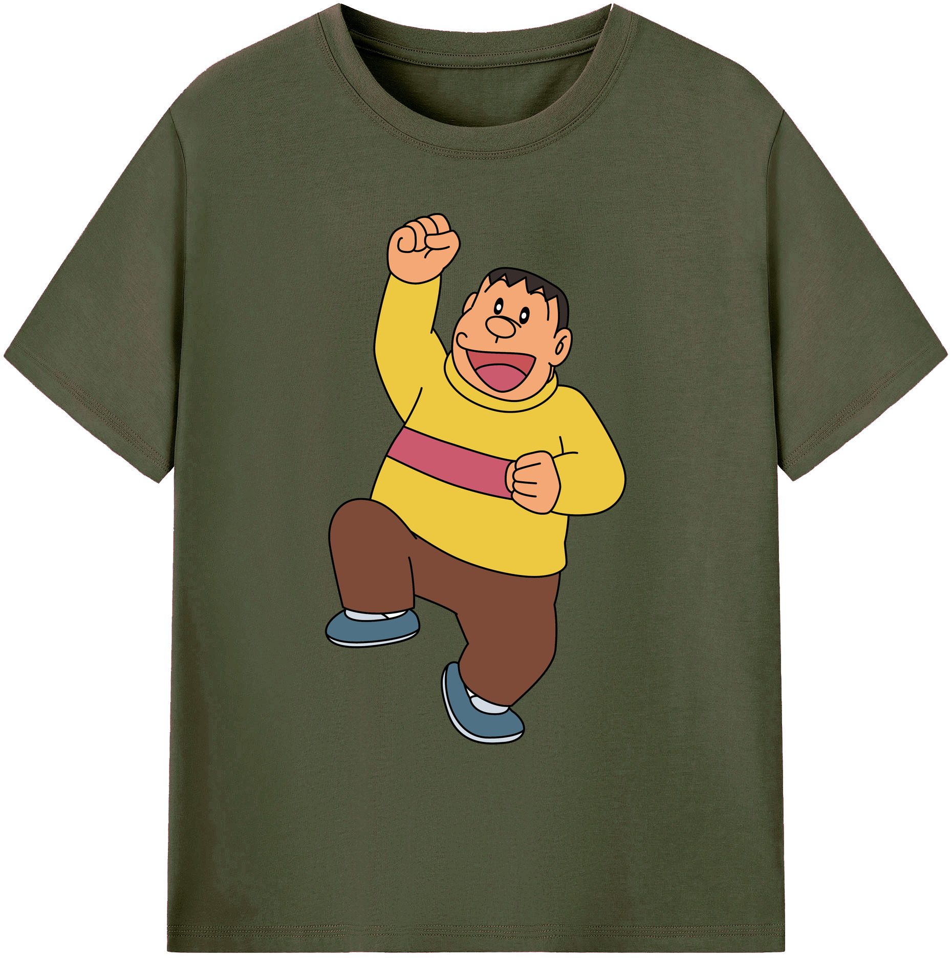 （画像用） ドラえもん 剛田武 Doraemon Gouta Takeshi 綿100％ メンズ半袖Tシャツ｜肌触りやわらか＆通気性